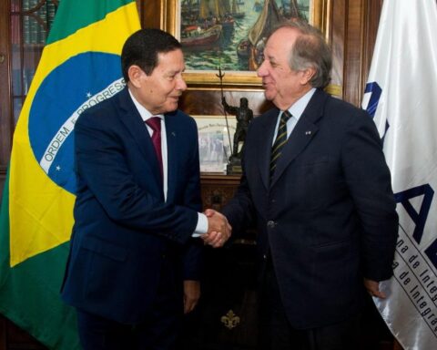 Secretary General Sergio Abreu received the Brazilian Vice President and Foreign Minister, in addition to the Ibero-American Secretary General.