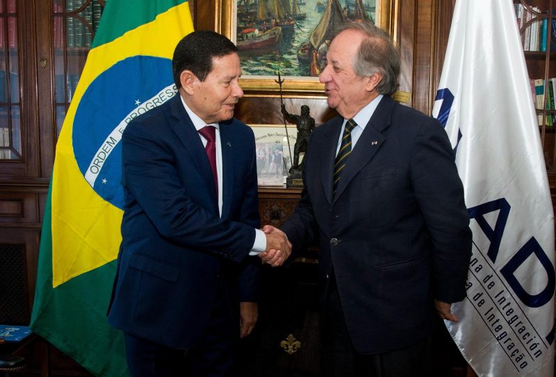 Secretary General Sergio Abreu received the Brazilian Vice President and Foreign Minister, in addition to the Ibero-American Secretary General.