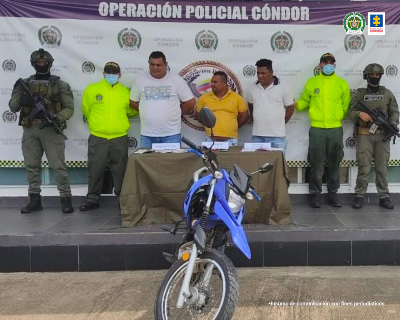 The Prosecutor's Office captured and prosecuted three alleged members of the 'Clan del Golfo'