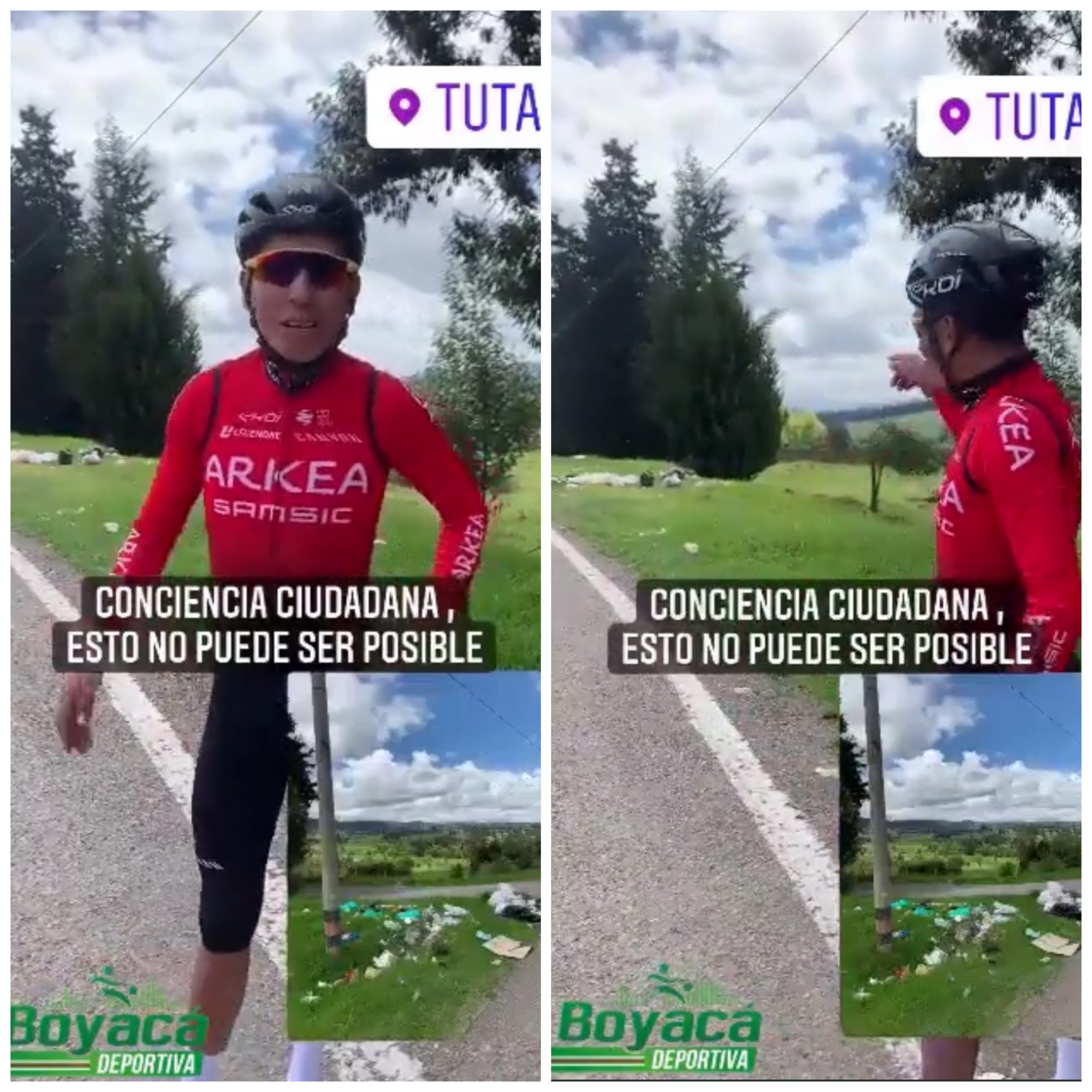 The garbage dump that Nairo Quintana found on the road while training in Boyacá