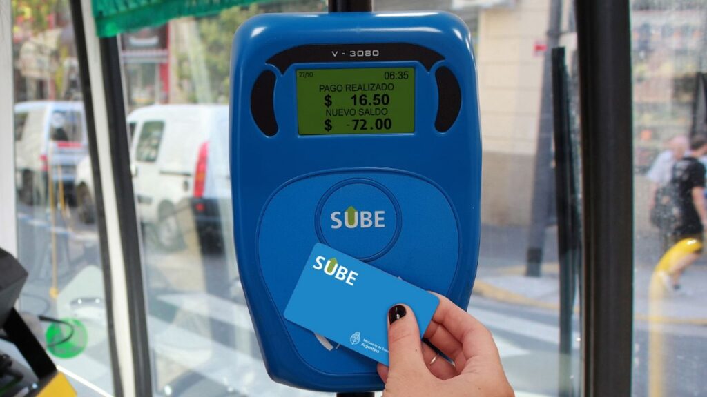 The recharge of the SUBE card is suspended in subways