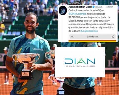 The response of the DIAN to Juan Sebastián Cabal for alleged excessive charge for sending one of his trophies to Colombia