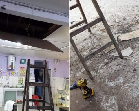 The roof of the El Carmen hospital falls in an environment intended for newborns (VIDEO)