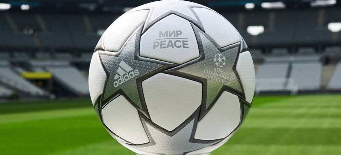The word "peace" will be written on the ball of the Champions League final