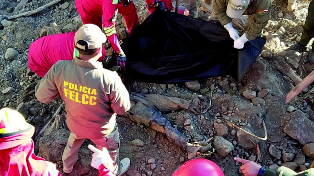 They find the bodies of Ronald and Luis;  the workers did not have insurance