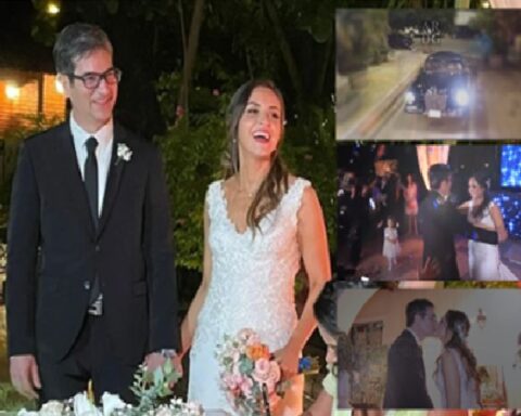 This was the wedding just 11 days ago of prosecutor Pecci and Claudia Aguilera, from Paraguay, traveled to Cartagena looking for a quiet place