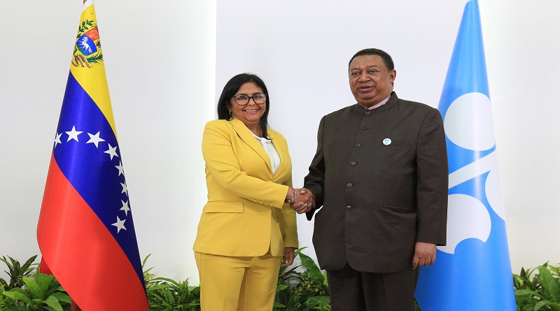 Vice President Delcy Rodríguez met with Mohammad Barkindo