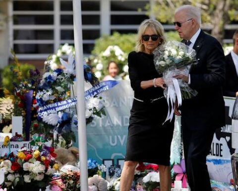 “We will do something,” Biden told the relatives of the victims killed in Texas