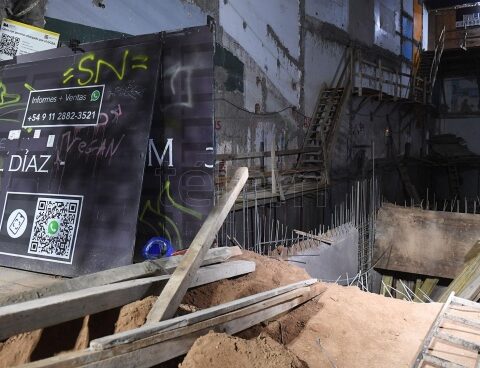 A construction site collapsed in Palermo