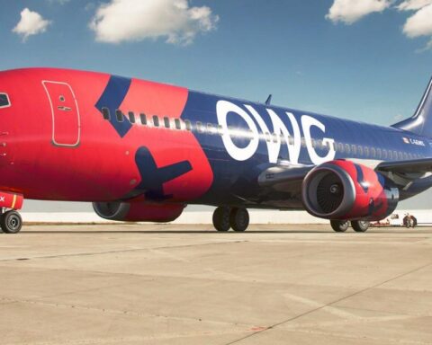 Avión de la aerolínea canadiense OWG. Foto: OWG / Archivo.