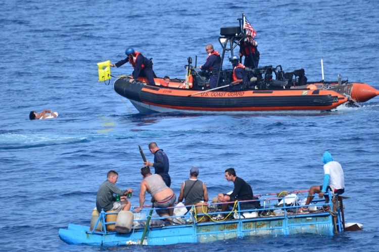 Guardia Costera, cubanos, emigración, Estados Unidos, frontera