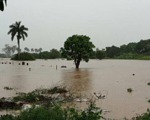 Inundaciones por las recientes lluvias en el occidente del país. Foto: Agencia Cubana de Noticias (ACN)