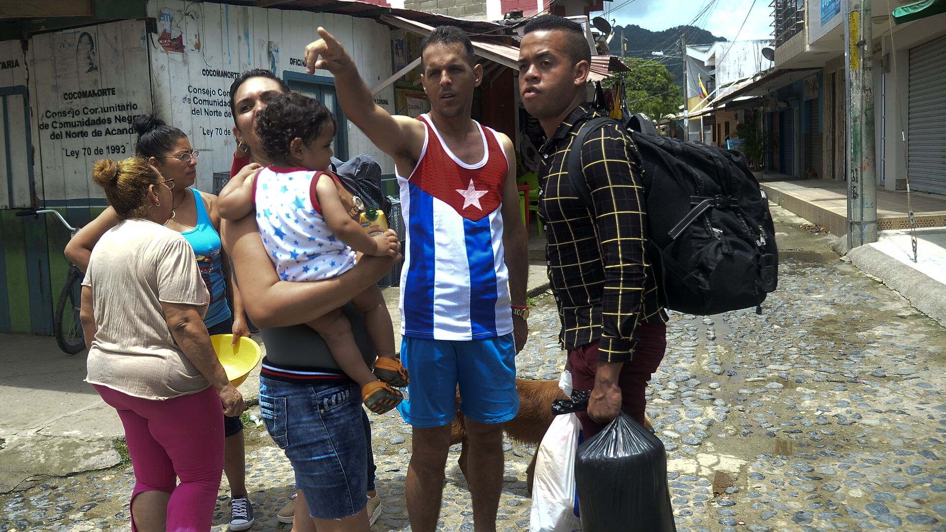 Migrantes cubanos en Guatemala. Foto: AFP / Archivo.