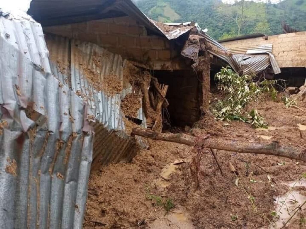 Eight people died buried by landslide in Páez, Cauca