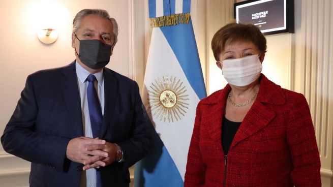 Georgieva will insist on the elimination of surcharges before the IMF, said Alberto Fernández