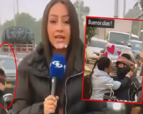 "Great to love each other that way," viewers say when they see a romantic couple captured behind the back of a reporter