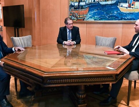 Guzmán and Pesce received Scioli, who will take over as head of Productive Development