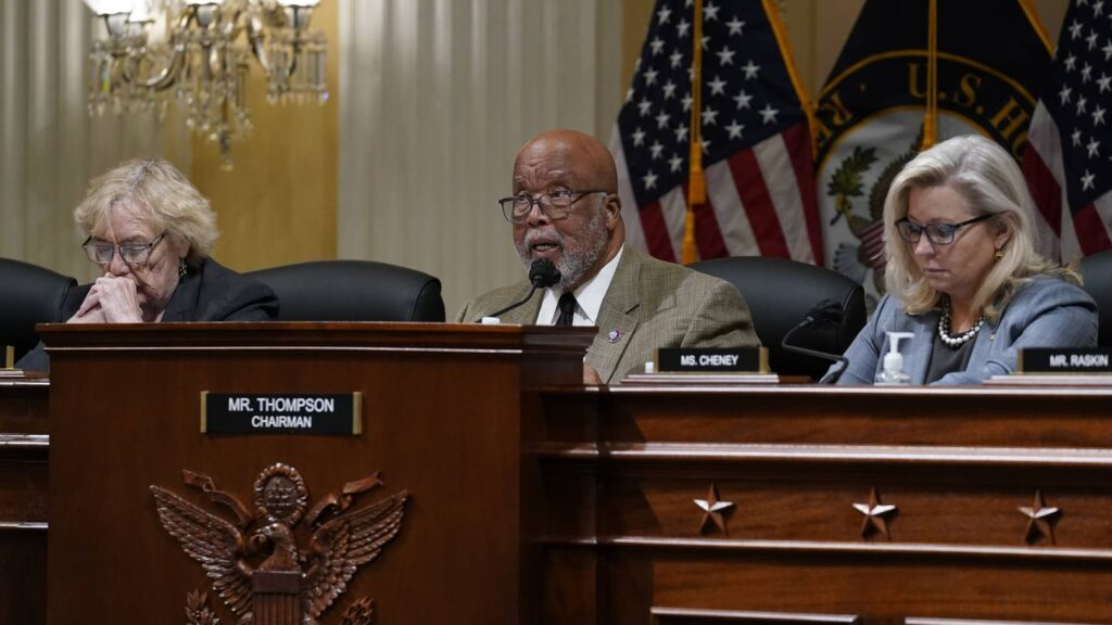 Una audiencia del comité de la Cámara de Representantes sobre el 6 de enero. Foto: Fox News.