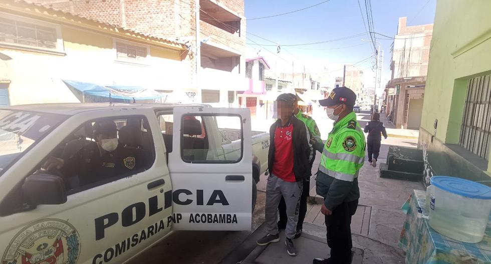 Huancavelica: Acobamba Police catches a thief who has a valid requirement