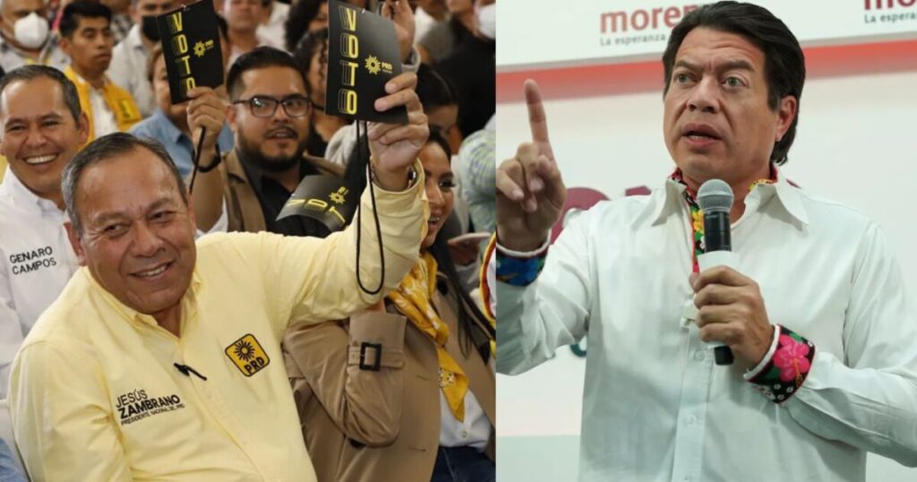 Leaders of the PRD and Morena 'collide' over the brake on AMLO's reforms