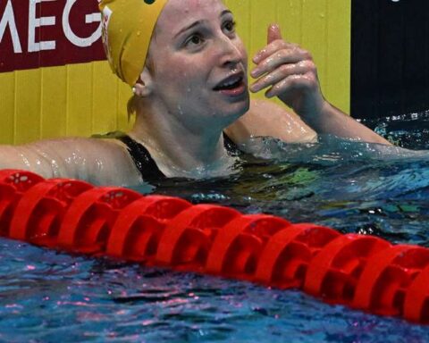 Mollie O'Callaghan of Australia is the 100m freestyle world champion.