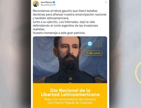 Officials highlighted the figure of Güemes and his fight for independence