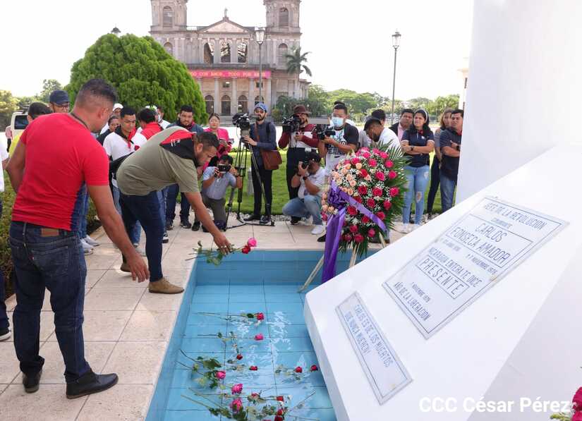 Ortega remains sheltered in El Carmen and sends his militancy to commemorate the birth of Carlos Fonseca