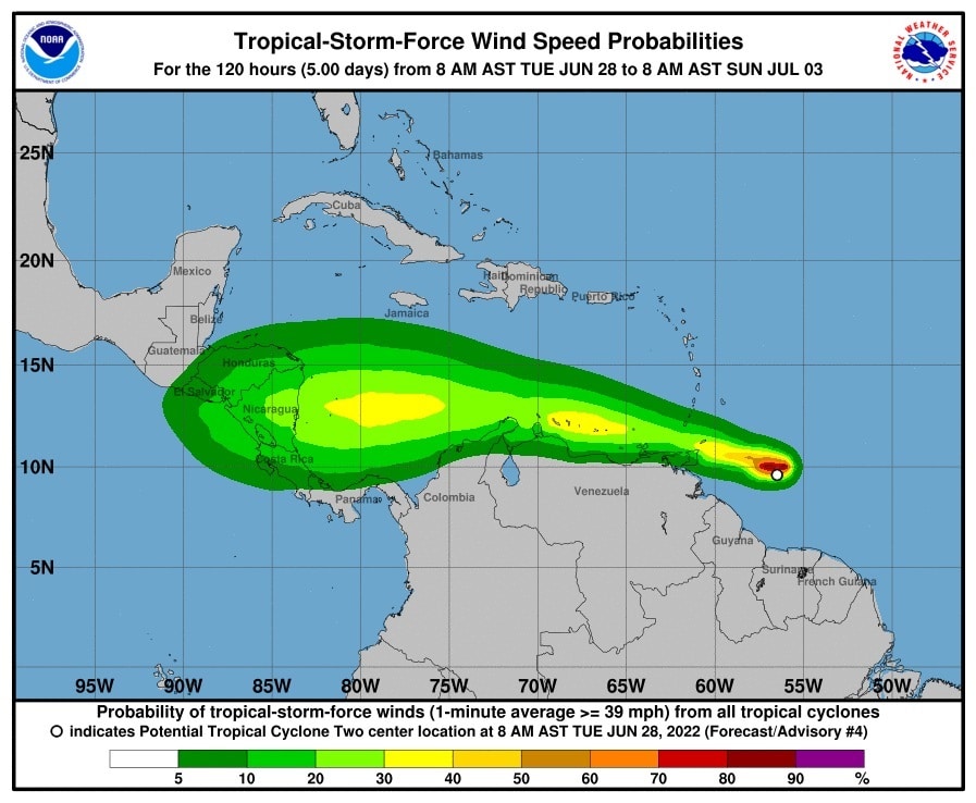 Potencial huracán hacia Nicaragua