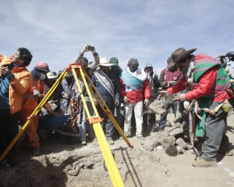 President Pedro Castillo participated in laying the first stone of the project in Coporaque