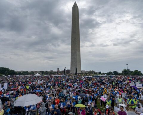 Manifestación en Washington DC por el control de armas, 11 de junio de 2022. Foto: AP.