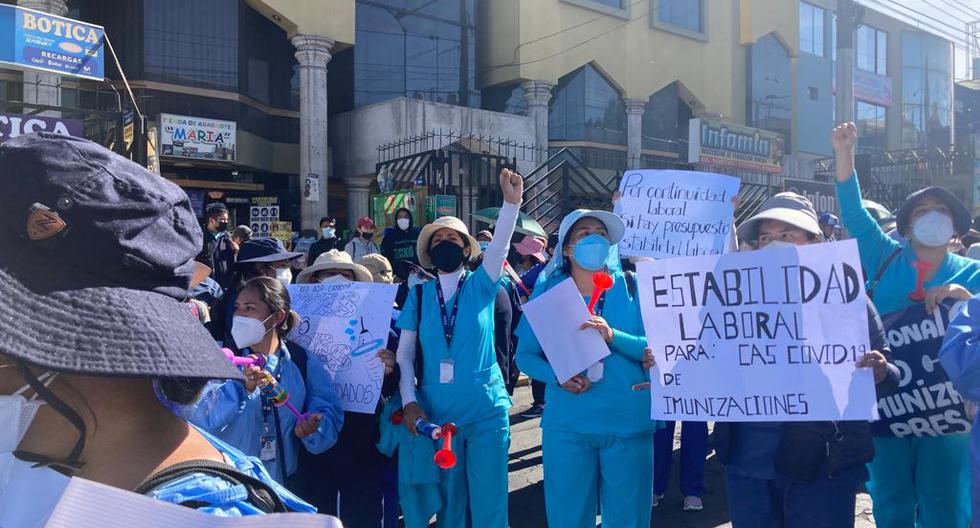 Protests in Arequipa during the session of the Council of Ministers