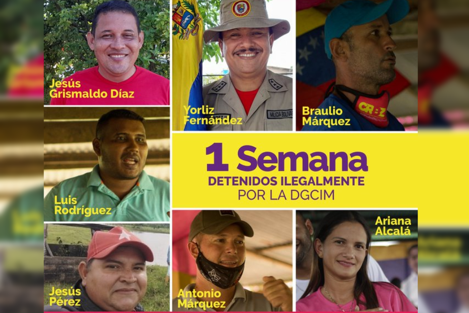 Seven members of the PSUV in Apure have been detained for a week by the Dgcim
