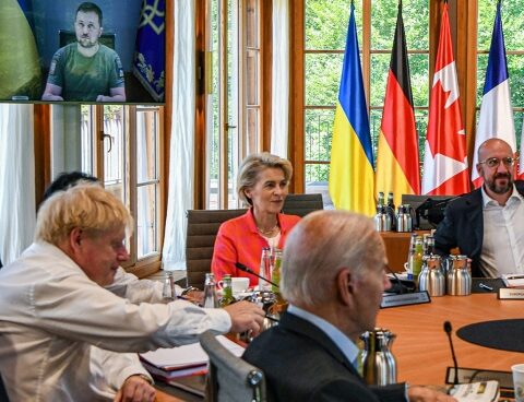 The G7 promised humanitarian, diplomatic and military support to Ukraine