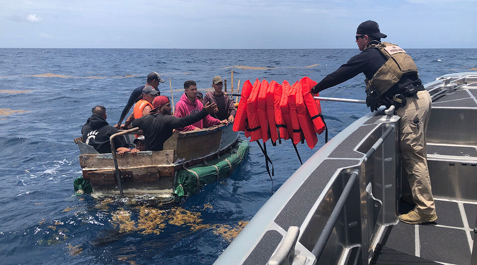 The US Border Patrol detains 25 Cuban rafters in four days