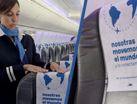 The growth of women in managerial positions in Aerolineas Argentinas stands out