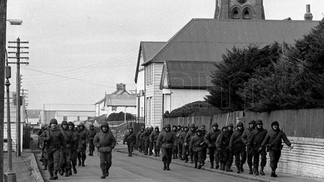 They hold a ceremony today in commemoration of those who fell in the battle of Mount Longdon