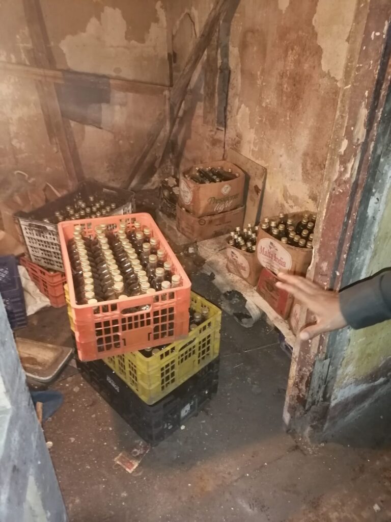 They occupy 667 bottles and a container with adulterated alcohol