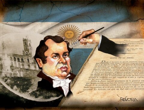 What was the first national newspaper created by Mariano Moreno like?