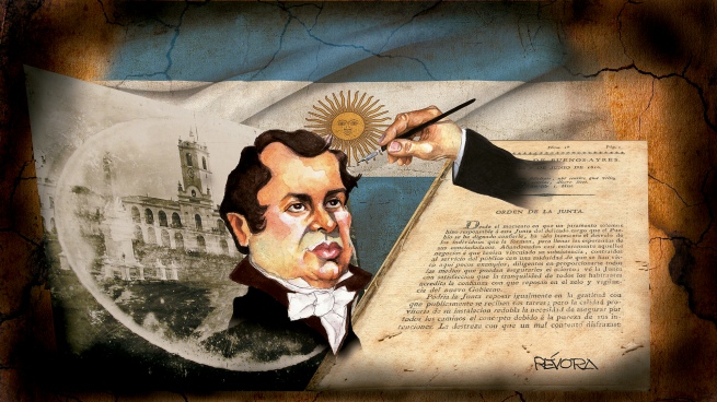 What was the first national newspaper created by Mariano Moreno like?