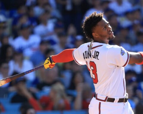 Acuña Jr fell in the first round of the MLB HR Derby