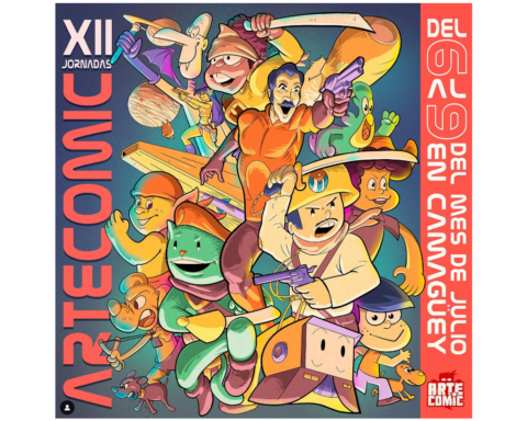 Póster de las Jornadas ArteCómic 2022. Autores: Fernando Ortega y Ramón Ochoa.