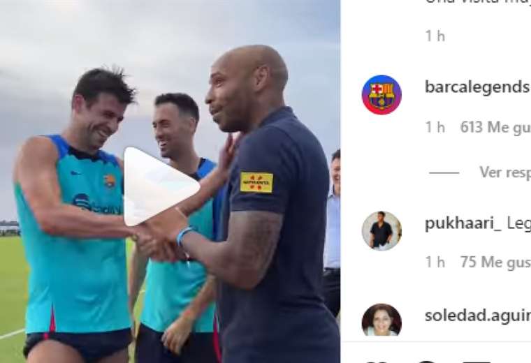 El Barcelona recibió la visita de Tierry Henry en Miami (video)