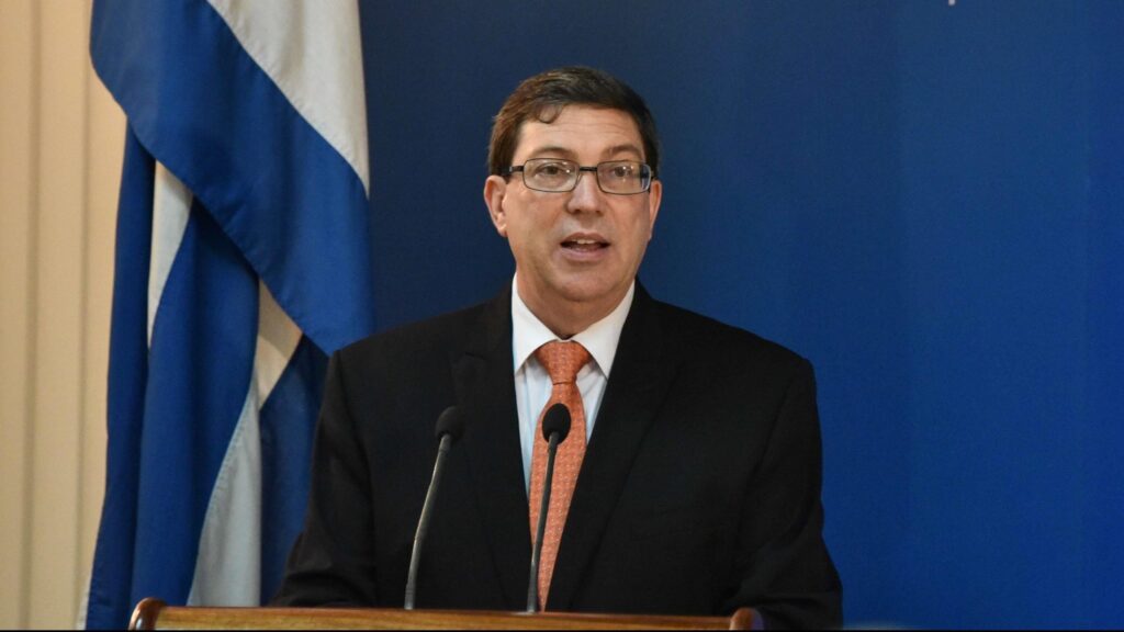 El canciller cubano, Bruno Rodríguez Parrilla. Foto: TeleSur.