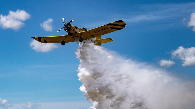 Environment deployed air resources to assist in fighting fires in the Delta area