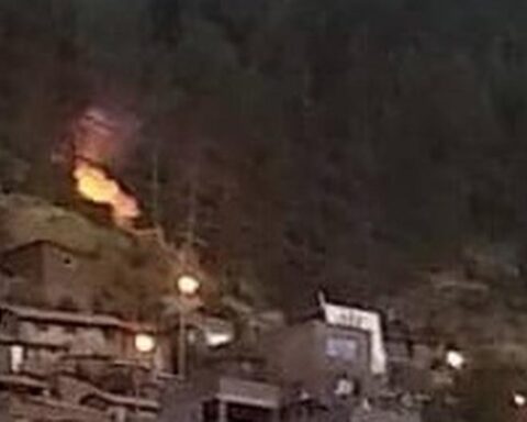 Forest fire alarm on Santa Bárbara hill