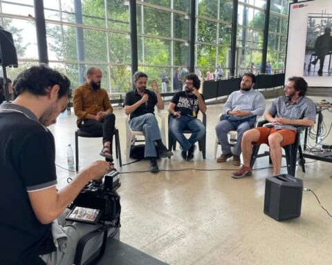 Realizadores cubanos de cine independiente, en Kassel. Foto: facebook.com/joseluis.aparicio