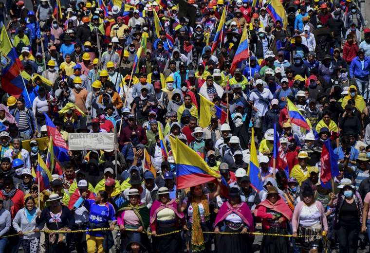 Imagen de las protestas de junio de 2020 en Ecuador