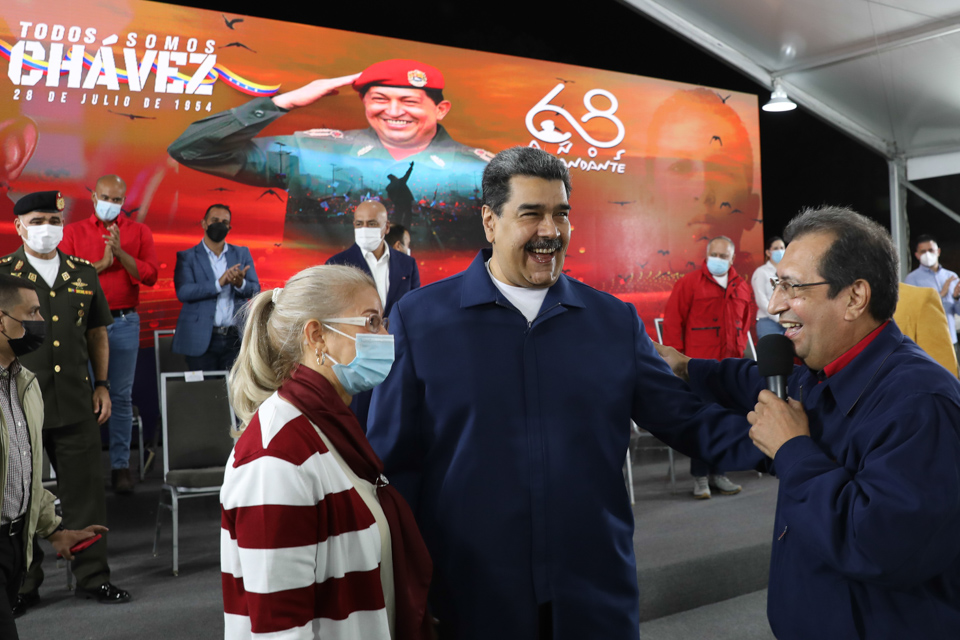 Maduro participates in the celebration of Chavez's birth