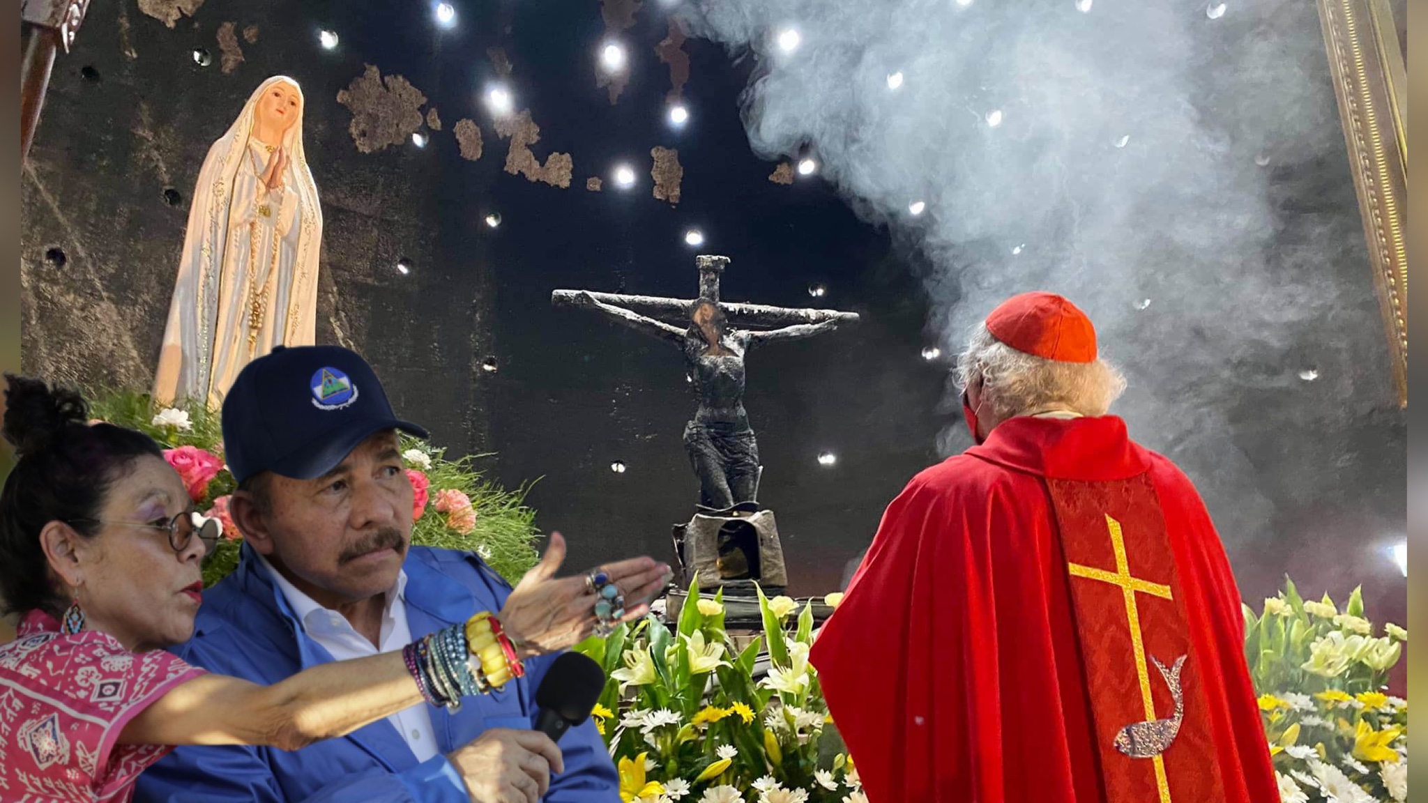Ortega and Murillo are excommunicated "in fact" by the Church