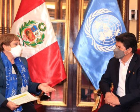 Pedro Castillo received Michelle Bachelet, United Nations High Commissioner, at the Government Palace
